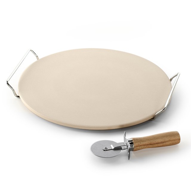 Nordic Ware Pizza Stone 2 PC Set, Tan