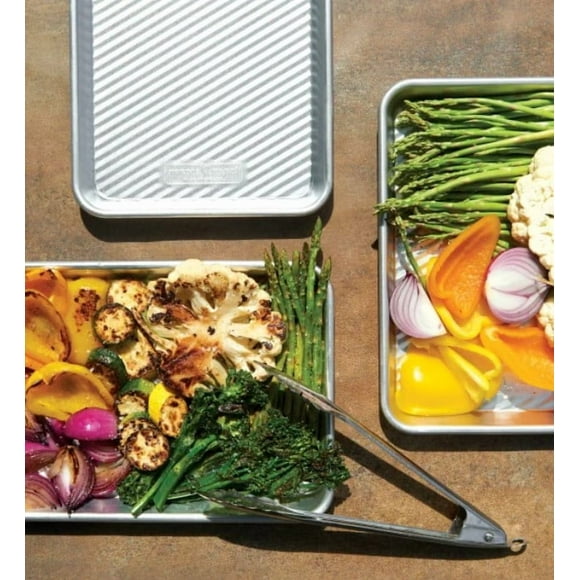 Nordic Ware Prep, Grill, & Serve Quarter Sheet Pans, Set of 3