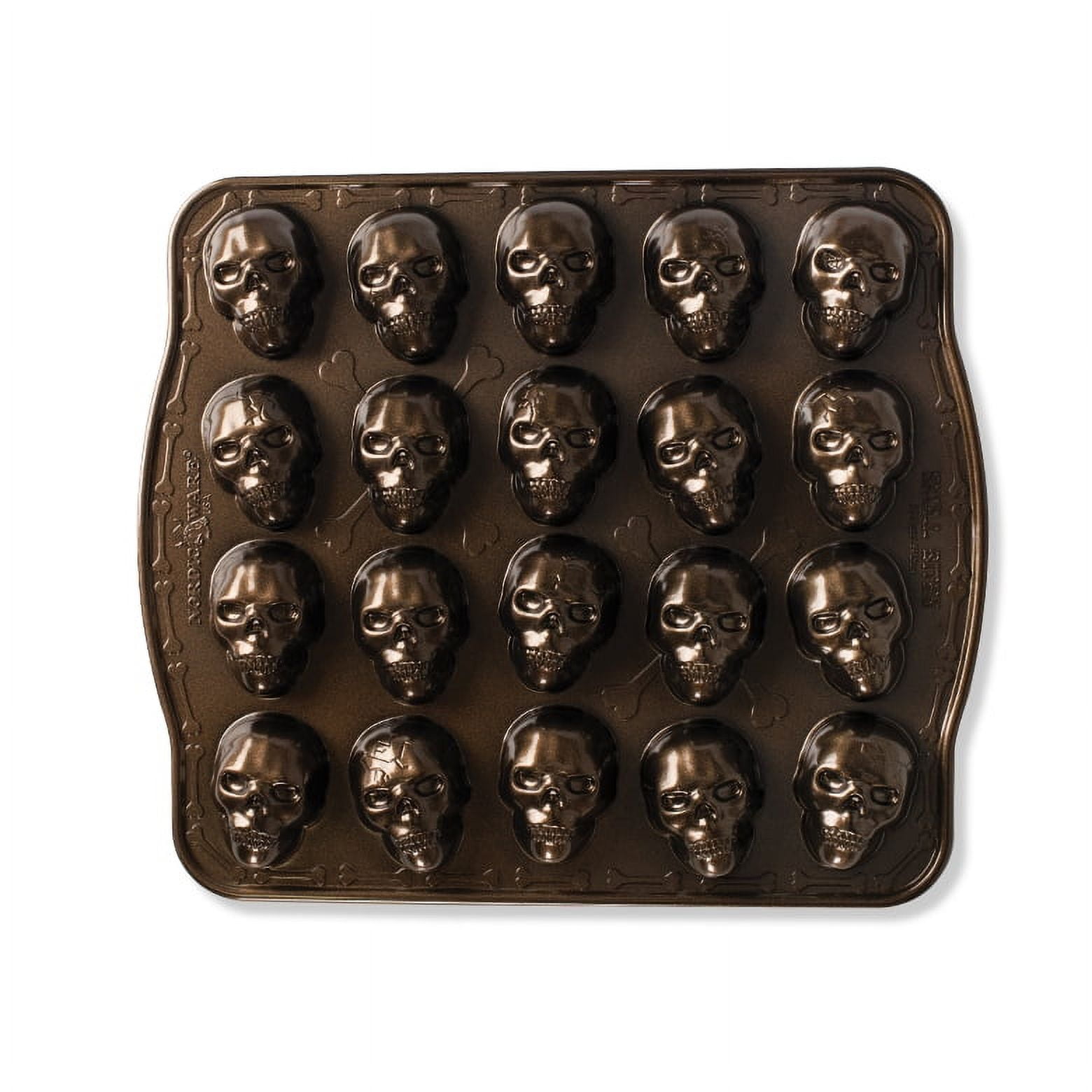 Nordic Ware Haunted 3-D Skull Pan, Size: 9 cup capacity, Bronze