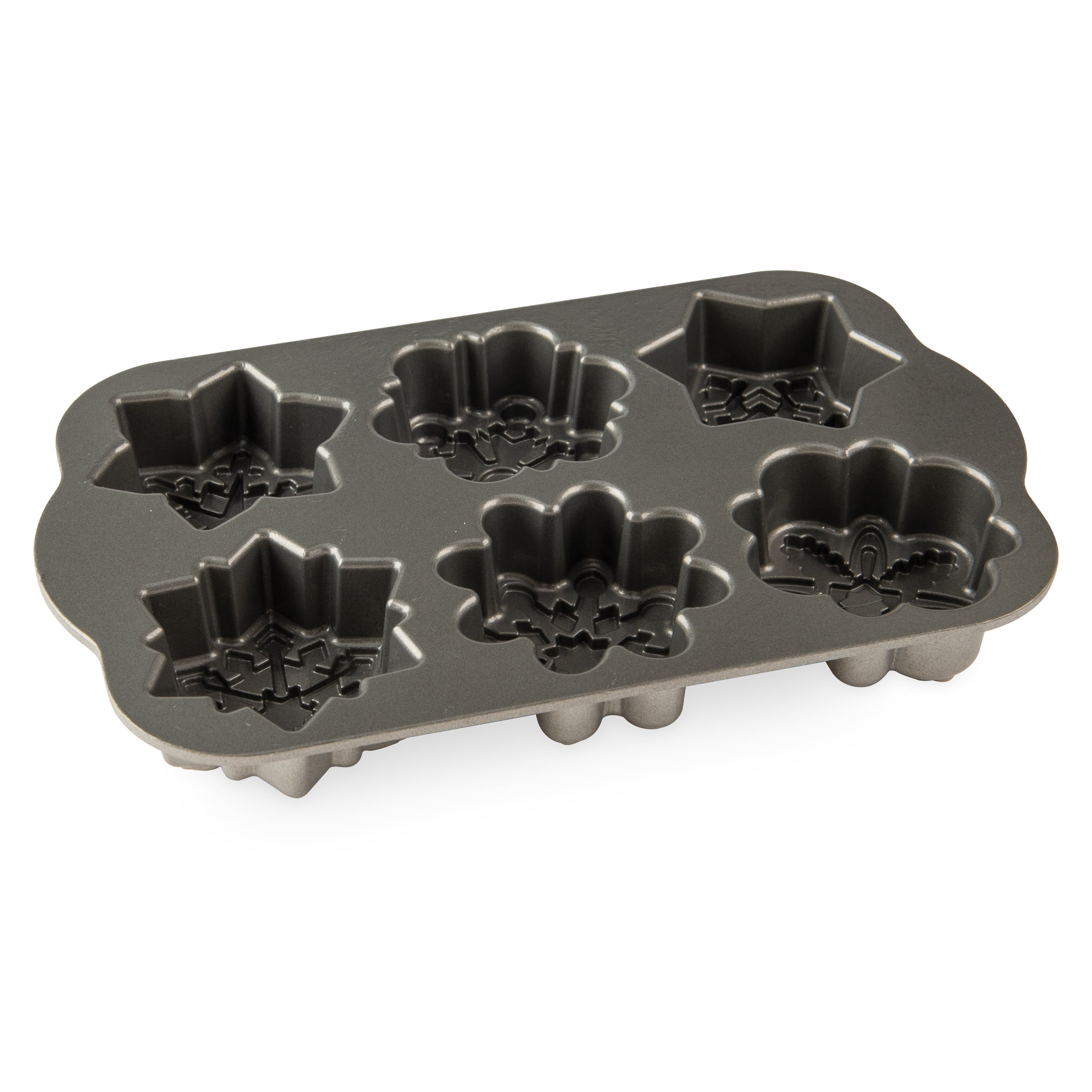 Nordic Ware Snowflake Cakelet Pan, Nonstick Cast Aluminum, 3 Cup
