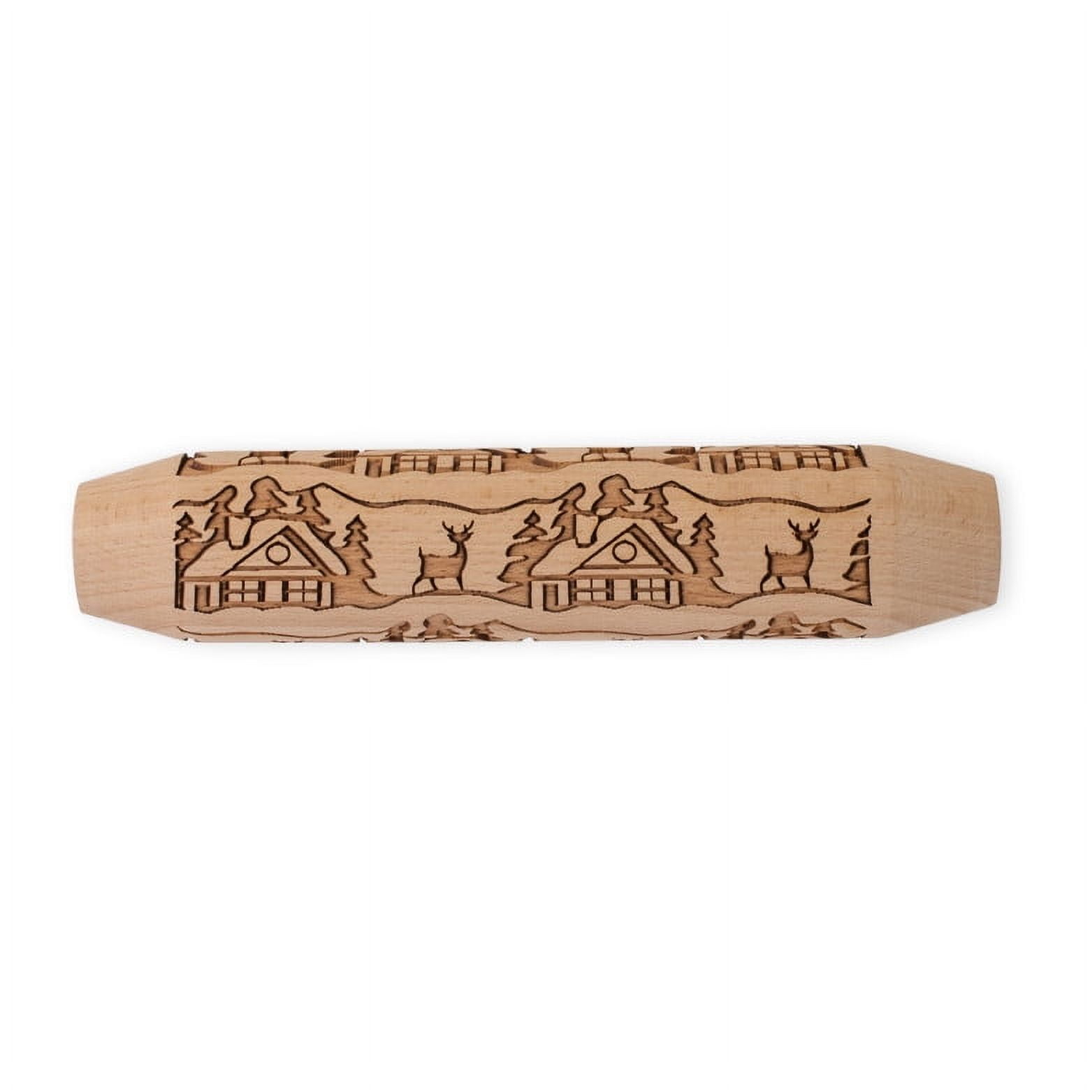 Beechwood Woodland Cottage Embossing Rolling Pin