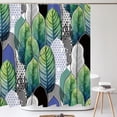 thumbnail image 1 of Nordic Wind Abstract Art Plant leaves Shower Curtain Waterproof Polyester Bath C, 1 of 5
