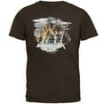 thumbnail image 1 of Nordic Wolves of Winter Mens T Shirt Brown X-LG, 1 of 1