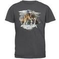 thumbnail image 1 of Nordic Wolves of Winter Mens T Shirt Dark Heather X-LG, 1 of 1
