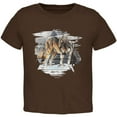 thumbnail image 1 of Nordic Wolves of Winter Toddler T Shirt Brown 2T, 1 of 1