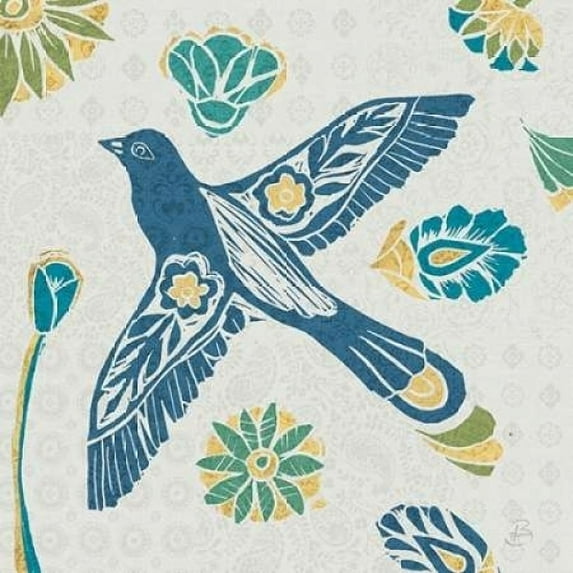 Nordic Woodcut Bird IFII Poster Print by Brissonnet Daphne-VARPDX21863