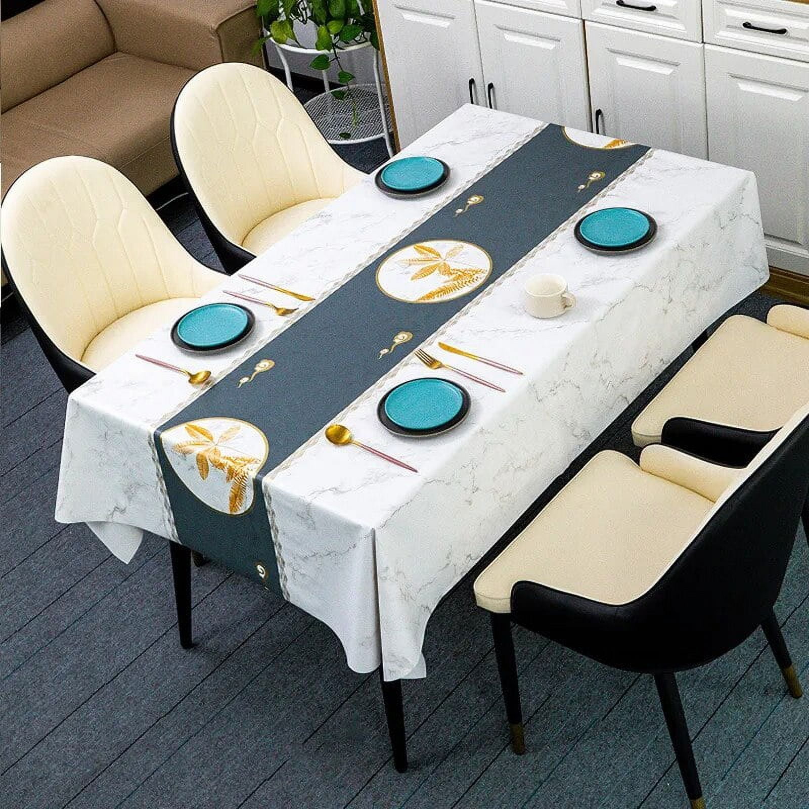 Nordic minimalist table cloth solid color geometric waterproof table