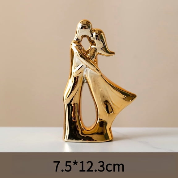 Nordic modern ceramic couple figurines, home decor items, living room TV cabinet ceramic soft furnishings