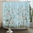 thumbnail image 1 of Nordic style Flower Leaf Plant Printed Fabric Shower Curtains Floral Bath Screen Waterproof Products Bathroom Decor with, 1 of 5