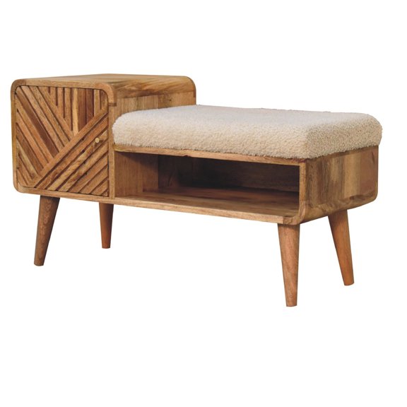 Nordic - style Legs Boucle Table/Functional for Hall and Living Room