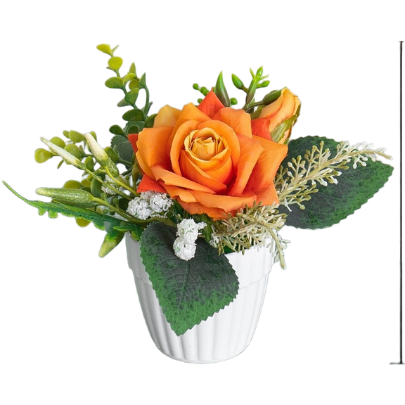 Nordic style corner rose bouquet fake flowers potted plant for home decor office