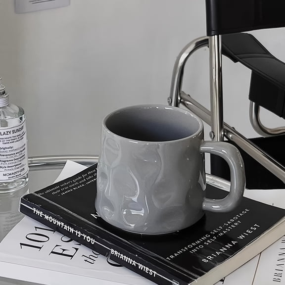 Nordic style handmade ceramic coffee cup, 1 piece | Reusable, suitable for couples, hand wash only, smooth texture.