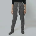 thumbnail image 1 of NordicNest Adult Footed Sweatpants Extremely Soft and Warm Footing Pajama Pants Drawstring Elastic Waisted Pants with Fleece Lined Feet, 1 of 7