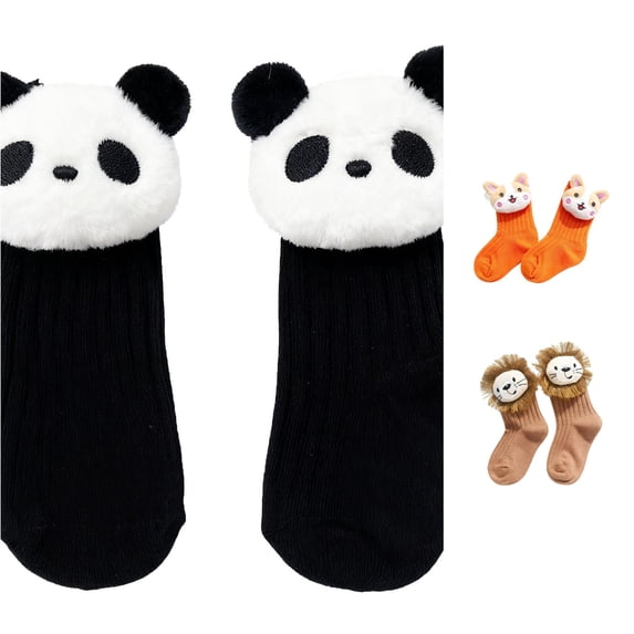 NordicNest Animal Crew Socks For Kids Playful Cartoon Character Ankle And Mid Calf Toddler Socks Comfortable Casual Wear Boy Socks 8 Years