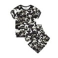 thumbnail image 1 of NordicNest Boy Summer Clothes Kids 2 Piece Outfit Cotton T-Shirt Shorts Set for Casual  Wear, 1 of 7
