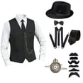 thumbnail image 1 of NordicNest Boy's Clothess Accessories Set Vest Pocket Suits Festival 1920s for Boy Party Outfit, 1 of 2