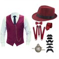 thumbnail image 1 of NordicNest Boy's Clothess Accessories Set Vest Pocket Suits Festival 1920s for Boy Party Outfit, 1 of 2