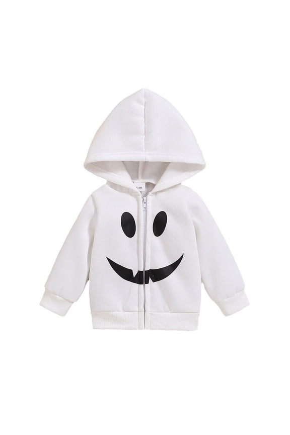 Boys Hoodies & Sweatshirts Kids Zip Up Jacket With Face Print Soft Warm Pullover Casual Outerwear For Toddler 18 Month Boy Sweatshirt