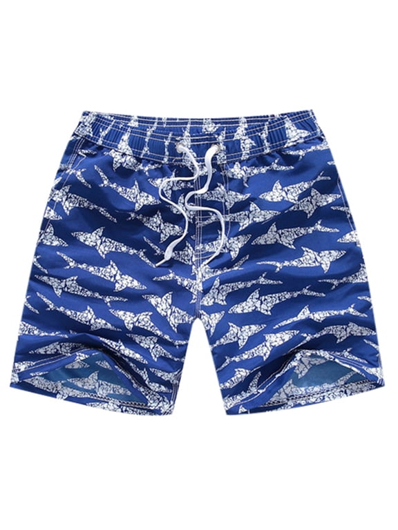 Boys Quick Dry Beach Pants – Outdoor Swim Bottoms with Adjustable Buckle, Large Size Summer Water Pants Blue 8