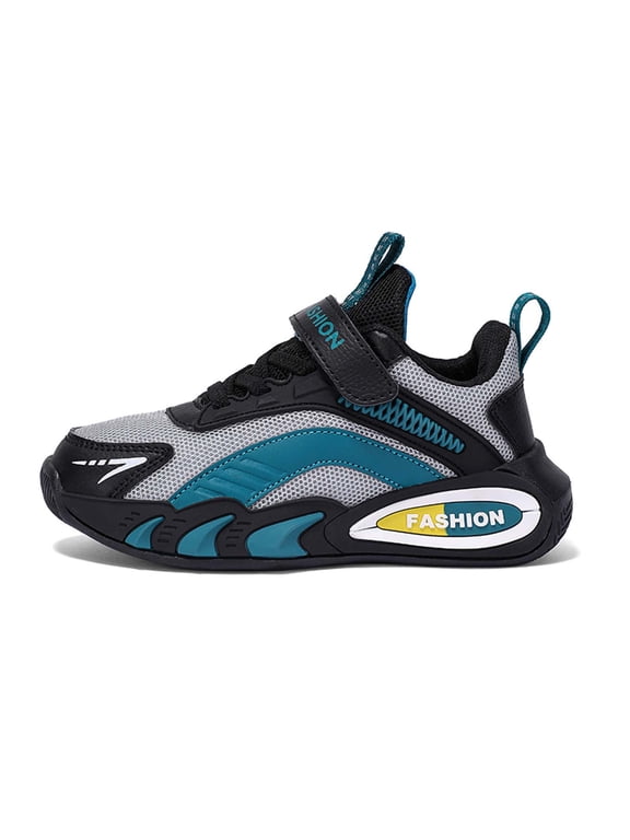 Boys Sneakers Lightweight Breathable Running Shoes Casual Sports Athletic Shoes,01_Grey,2