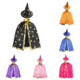 thumbnail image 1 of NordicNest Cloak For Kids Party Witch Cape Elegant Style Cape With Embossed Gold Design Ski Jackets Girls, 1 of 5
