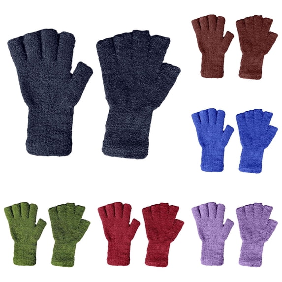 NordicNest Extra Long Wrist Kids Fingerless Thermal Knitted Mittens For Boys And Girls Winter Warmth Half Finger Handwear Toddler Insulated