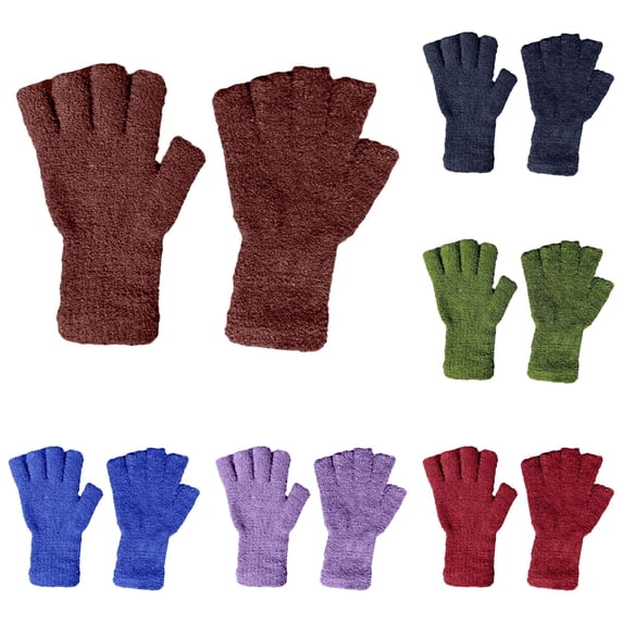 NordicNest Extra Long Wrist Kids Fingerless Thermal Knitted Mittens For Boys And Girls Winter Warmth Half Finger Handwear Toddler Insulated