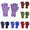 thumbnail image 1 of NordicNest Extra Long Wrist Kids Fingerless Thermal Knitted Mittens For Boys And Girls Winter Warmth Half Finger Handwear Toddler Insulated, 1 of 4