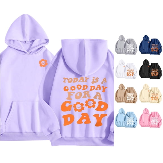 NordicNest Girls Hoodies & Sweatshirts Winter Warm Printed Pullover Long Sleeve Hooded Pocket Sweatshirt For Toddler Kids And Soft Comfortable Casual Outfit Cape Cod Sweatshirt Kids