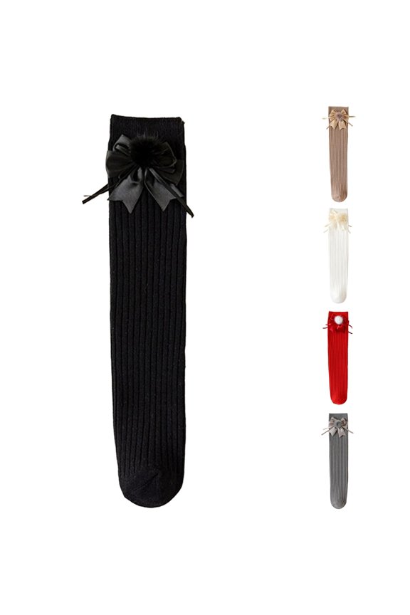 Girls Knee High Socks With Bow Detail Soft Comfortable Stretchable Everyday Wear School Ankle Socks For Toddler And Youth In Assorted Cute Patterns And Designs Short Socks Kids