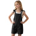 thumbnail image 1 of NordicNest Girls Loose Fit Suspenders Overalls – Casual Solid Color Kids Pants with Pockets & Adjustable Straps, 1 of 6