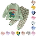 thumbnail image 1 of NordicNest Girls Pajama Set Soft Long Sleeve Kids Comfortable Loungewear Outfit For Toddler And Baby Girls 6t Girls Outfits, 1 of 3