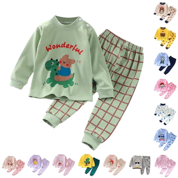 NordicNest Girls Pajama Set Soft Long Sleeve Kids Comfortable Loungewear Outfit For Toddler And Baby Girls 6t Girls Outfits