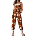 thumbnail image 1 of NordicNest Halloween Jumpsuits for Women One Piece Sleeveless Print Adjustable Strap Rompers Pants with Pockets Fashion Fall Clothes Party Outfits, 1 of 7