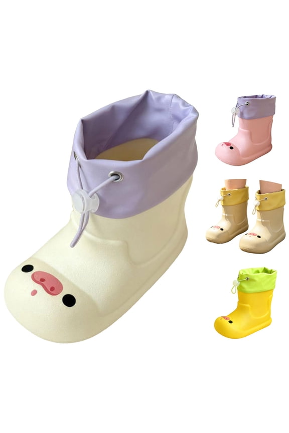 Kids Cartoon Rain Boots Lightweight Outdoor Rain Booties For Toddler Girls