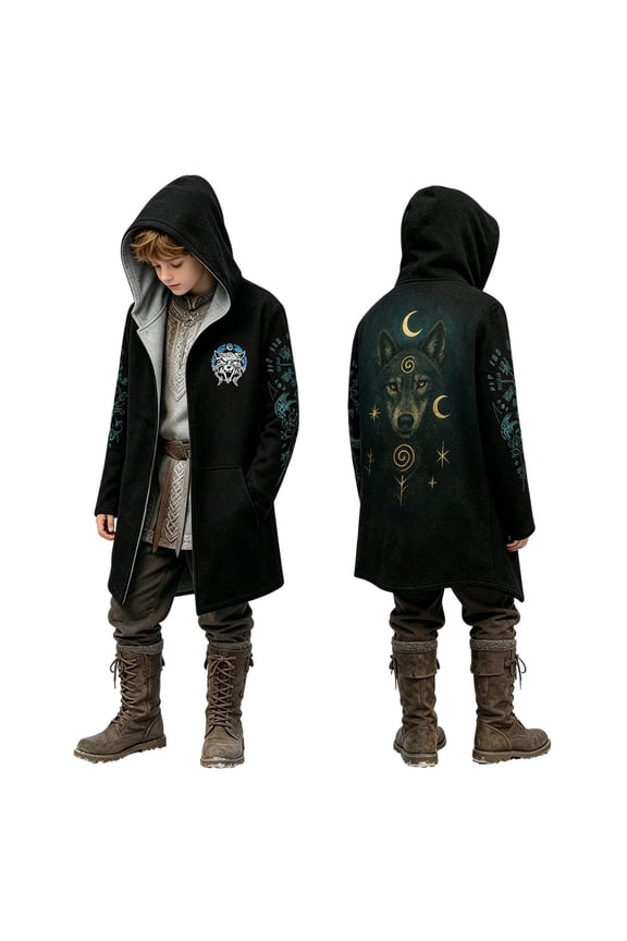 Kids Coat And Cape For Boys – Cozy Long Jacket With For Everyday Adventure Boys Winter Jackets Size 6-7