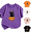 thumbnail image 1 of NordicNest Kids Halloween Short Sleeve Crewneck Tee Shirts For Boys Girls Casual Summer Fashion Take off My Girl Halloween Costumes, 1 of 4