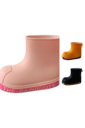 Lightweight Girls Rain Boots For Outdoor Weather Kids Rubber Boots With Sole For Winter Use