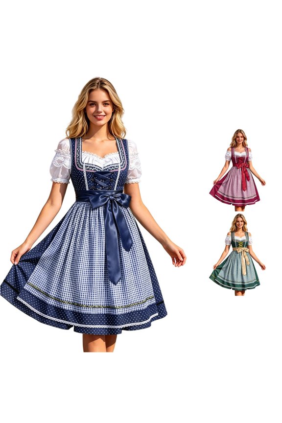 Oktoberfest Damen Outfit:Bavarian For And Oktoberfest Events Traditional Germany Dress Ensemble For Themed Parties And Festivals Gothic Punk Dress