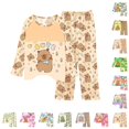 thumbnail image 1 of NordicNest Print Girls Long Sleeve Pajama Soft Loungewear For Kids Cute Animal Themed Sleepwear Two Piece Outfit For Girls Comfortable Nightwear For Children Outfit Girls, 1 of 3