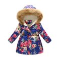 thumbnail image 1 of NordicNest Toddler Baby Girls Jacket Hooded Kids Winter Thick Warm Hooded Windproof Print Coat Outwear Jackets, 1 of 8