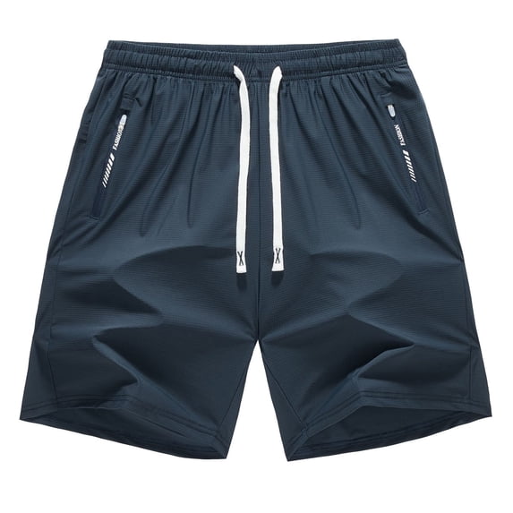 NordicNest Unisex Casual Athletic Shorts for Women & Men, 5" Gym Shorts, Ice Silk Short Pants for Daily, Work & Summer Wear NordicNest Blue L