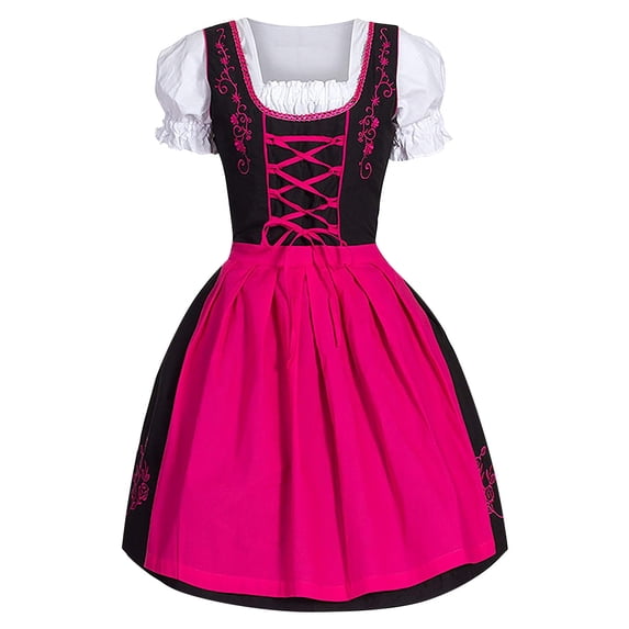 NordicNest Women Dirndl Dresses Elegant Traditional Performance Clothes Stage Performance Bavarian Dress for Carnival