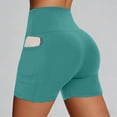 thumbnail image 1 of NordicNest Women's High Waisted Yoga Shorts with Side Pockets, -Lifting Workout Shorts, Quick-Dry Running Fitness Pants for Summer & Autumn #001 Mint Green M, 1 of 4