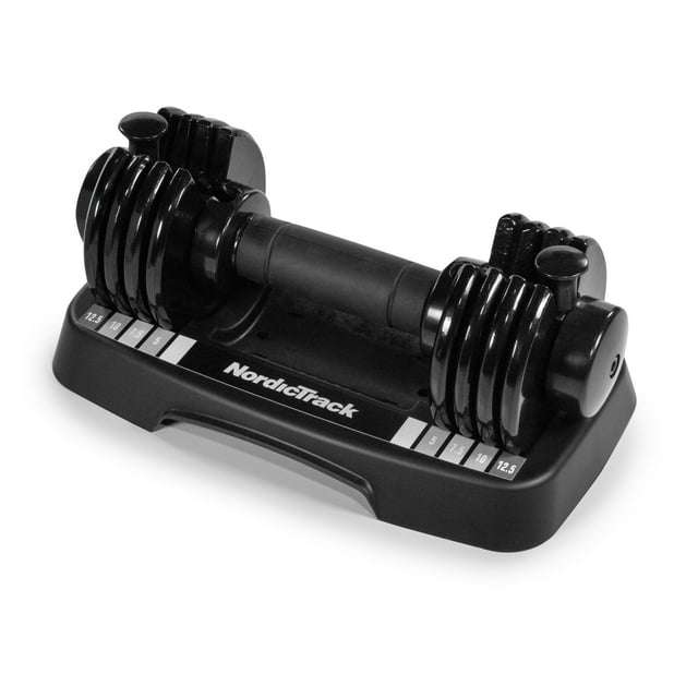 NordicTrack 12.5lb Adjustable Dumbbell with Storage Tray, Single