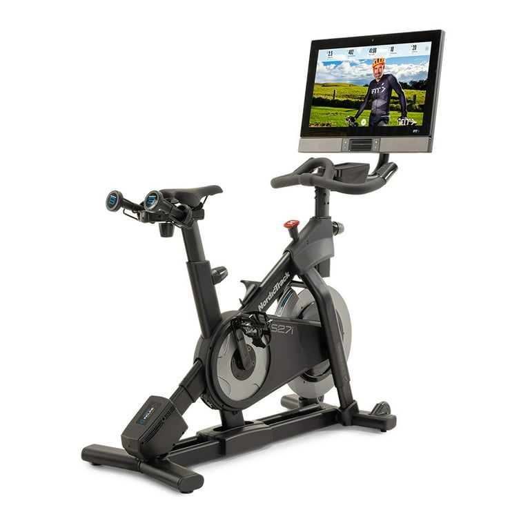 NordicTrack Commercial S27i Studio Bicycle iFIT Enabled Indoor Gym Machine with 27 Touchscreen Walmart