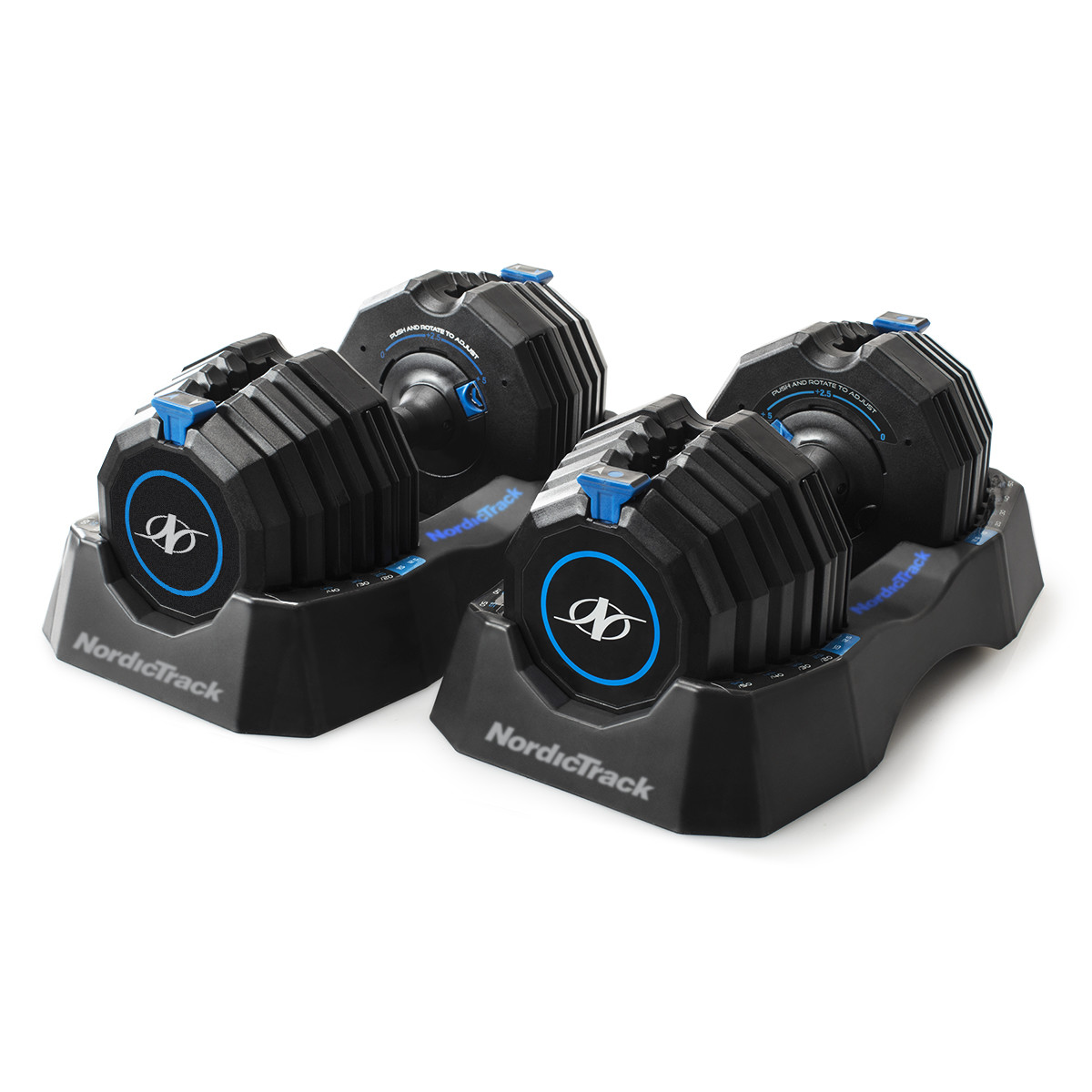 NordicTrack Select-A-Weight 55 lb. Adjustable Dumbbells with Fitted Storage Tray, Sold as Pair - image 1 of 59