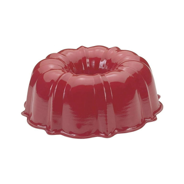 Nordicware 6-Cup Non-Stick Red/Blue Bundt Pan, Lightweight 
