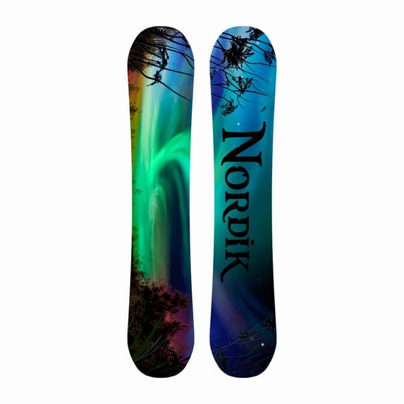 Nordik Premium High-Performance Aurora Blue Green Snowboard 148cm for Women