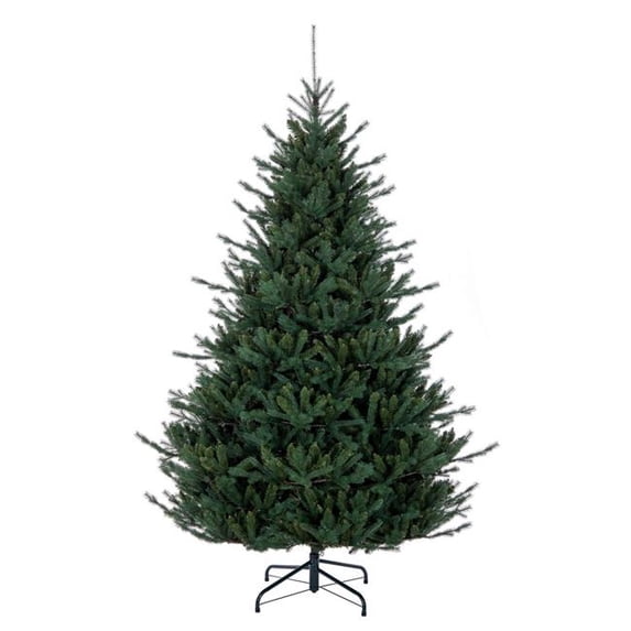 Vickerman 7.5 ft. x 62 in. Green Nordmann Fir Artificial Un-Lit Christmas Tree with 3724 Realistic Blend of PE & PVC Tips